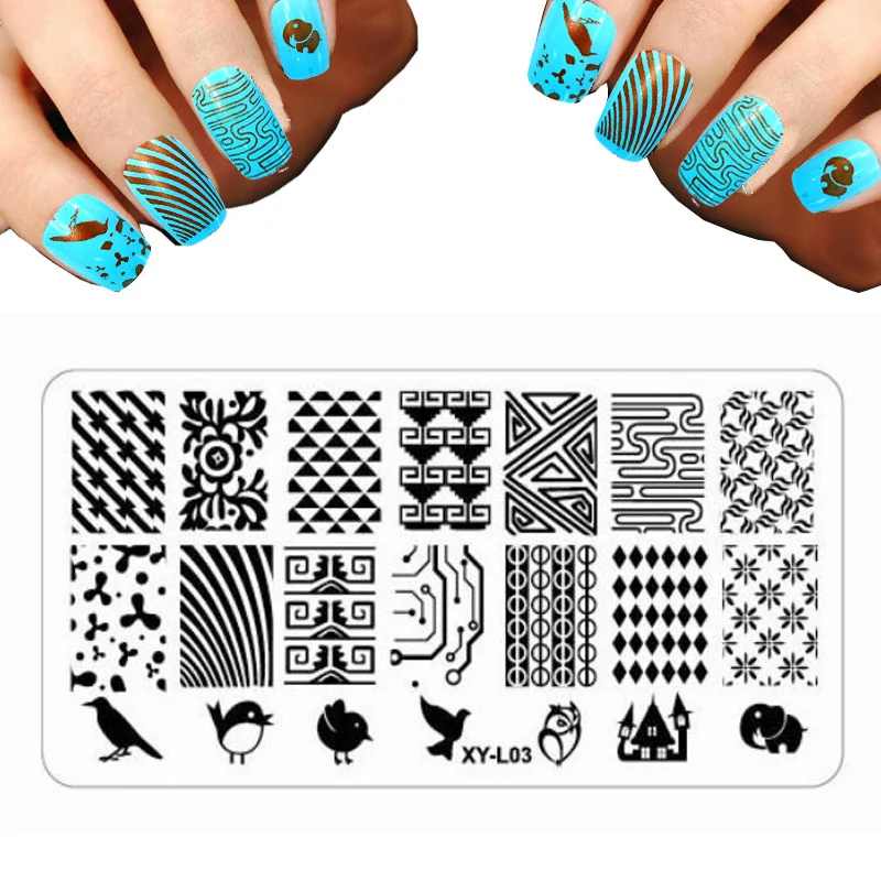 2017 Nail Art Templates Christmas Lot Stencils For Nails Snowflake Lace ...