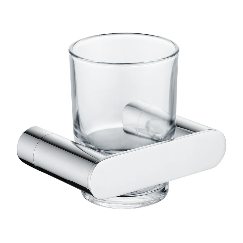 Дизайн один держатель стаканов нержавеющая сталь зубная щетка держатель с чашкой настенные аксессуары для ванной комнаты - Цвет: 1pcs
