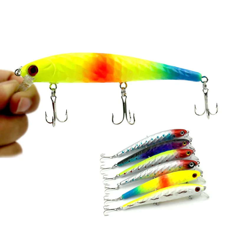

1pc 14g 12cm Suspend Minnow Bass Fishing Lure With 4# Hooks Good Quality isca artificial Fishing Wobbler peche pesca tackle