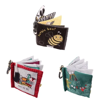 

New Animal Style Baby Cloth Book New Infant Tail Funny Cloth Book Kids Newborn Baby Learning Educational Toys Y