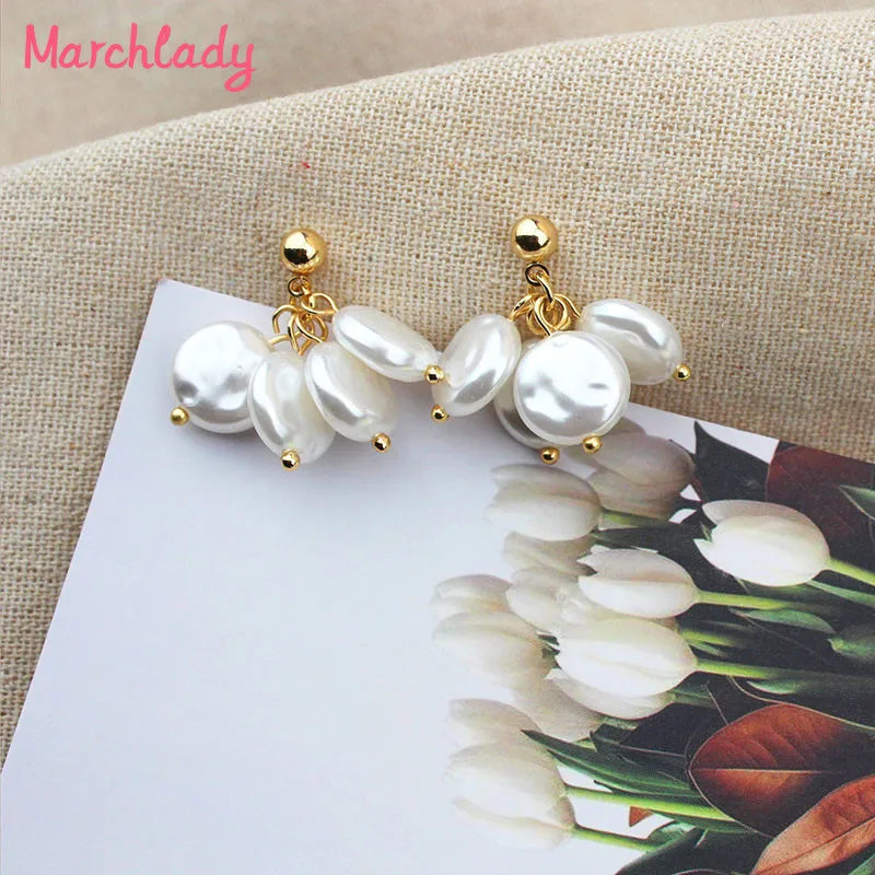 

Fashion Drop Earrings Vintage Jewelry From Korean Zinc Alloy Simulated-pearl Long Dangle Earring For Women Aliexpress