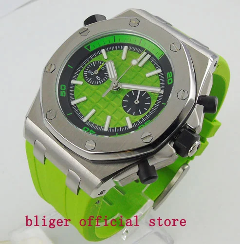 

Summer Style Fashional Sport Style Mens Watch 43mm Green Dial Quartz movement Multifuntion Wristwatch