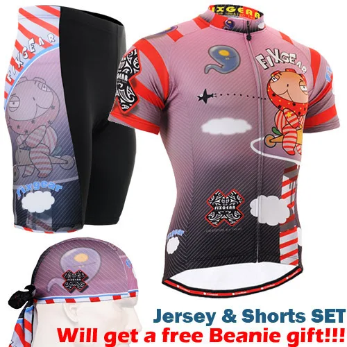 Комплекты для велоспорта sky team, забавные комплекты для велоспорта из Джерси, Мужская одежда для велоспорта, костюмы для верховой езды с героями мультфильмов, Майки с коротким рукавом+ шорты - Цвет: Синий