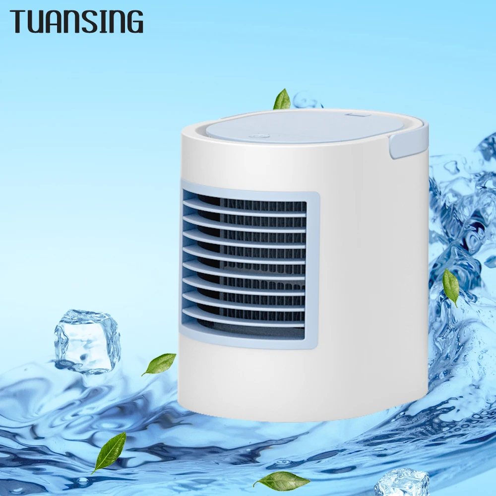 

TUANSING USB Mini Portable Air Conditioner Humidifier Purifier 3 Gear Wind Speed Air Cooling Fan Air Cooler Fan for Home Office