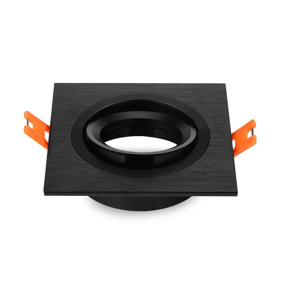 10 шт./лот черный встраиваемый квадратный светильник с регулируемой рамой для | Отзывы и видеообзор