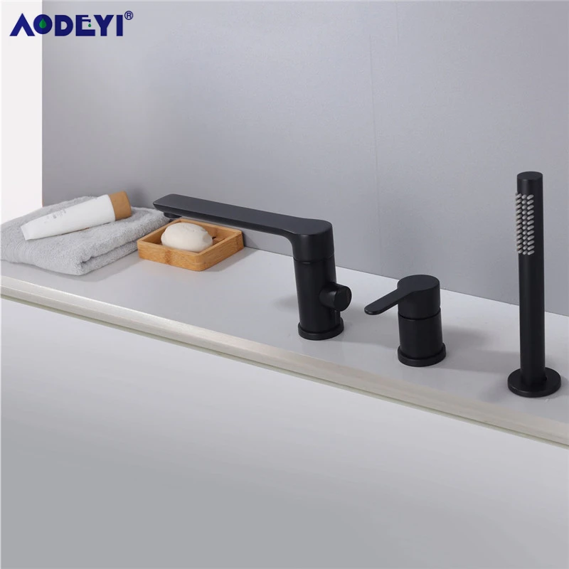  Bath Spout Shower Bathtub Mount Shower set Mixer Valve 2 Function Bathtub Filler Mixer Taps Hot & C