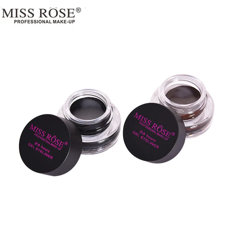 

Best 2 in 1 Brown + Black Gel Eyeliner Make Up Water-proof And Smudge-proof Cosmetics Set Eye Liner Kit in Eye Liner Makeup