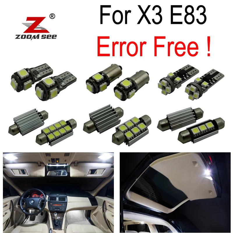 

14pc X Error Free LED Interior dome reading Lights bulb Kit package for BMW X3 E83 (2004-2010)