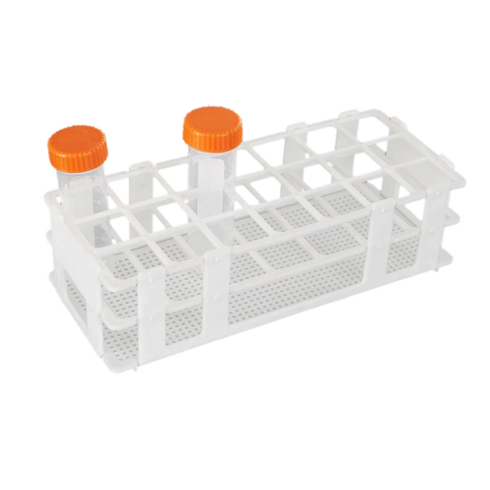 

New Plastic Test Tube Rack for 30mm Tube, 21 Well, White,Detachable (21 Hole)