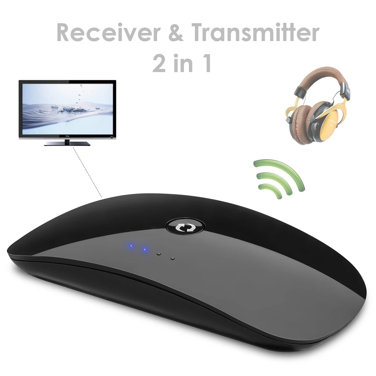 

Portable Wireless Bluetooth Transmitter Audio Music CD Player Film Transmitter Receiver with 3.5mm Charging Jack Converter Cable