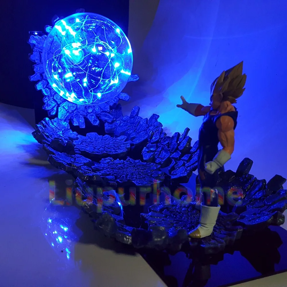 Dragon Ball Led Настольная лампа Вегета Супер Saiyan power Up светодиодное освещение аниме Dragon Ball Супер злой Вегета ночные светильники для Рождества