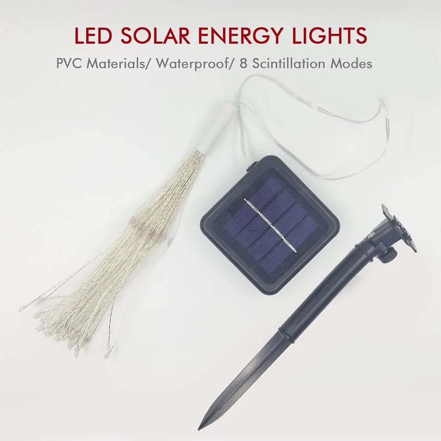 Solares para Jardim Luzes de Fadas Mudam de Cor de Luz Solar ao ar Livre à Prova Lmid Lâmpadas Solares Luzes Decoração String Festivo Levou d' Água 5 Lâmpadas solares