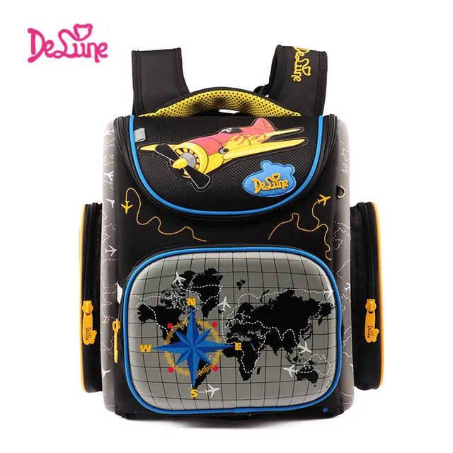 

2019 Boys School Bags Aircraft Backpacks Children Orthopedic School Backpack Primary Schoolbag for Grade 1-5 Mochila Escolar