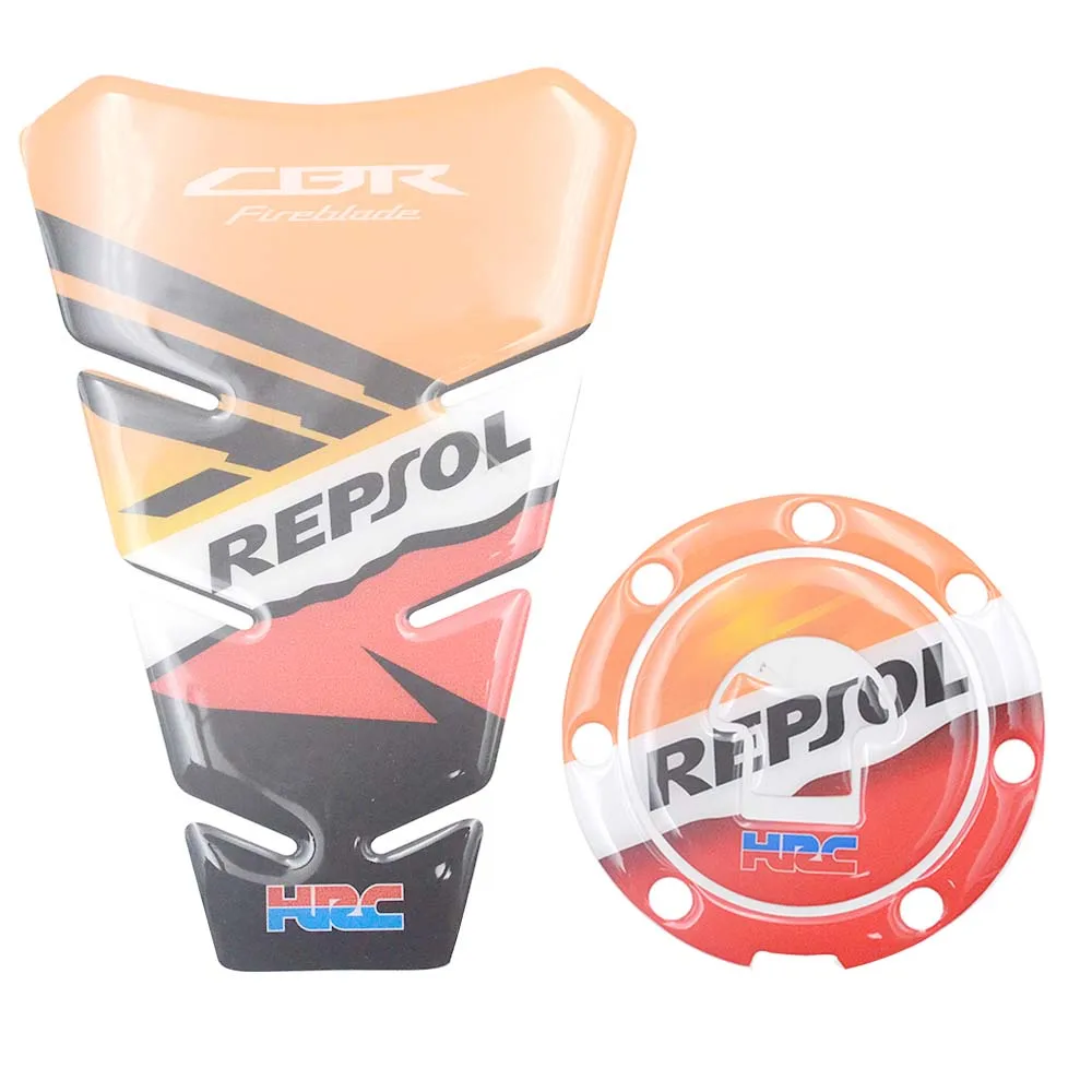 

Motorcycle 3D Carbon Sticker Tank Pad & Fuel Oil Cap Cover Protector Decal For Honda CBR600RR CBR1000RR REPSOL HRC CBR FIREBLADE