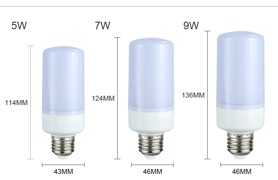 Динамическая светодио дный лампа пламя эффект огонь свет 5 Вт 7 Вт 9 Вт AC 85-265 В в красочный мерцающий эмуляция пламя Новинка огни