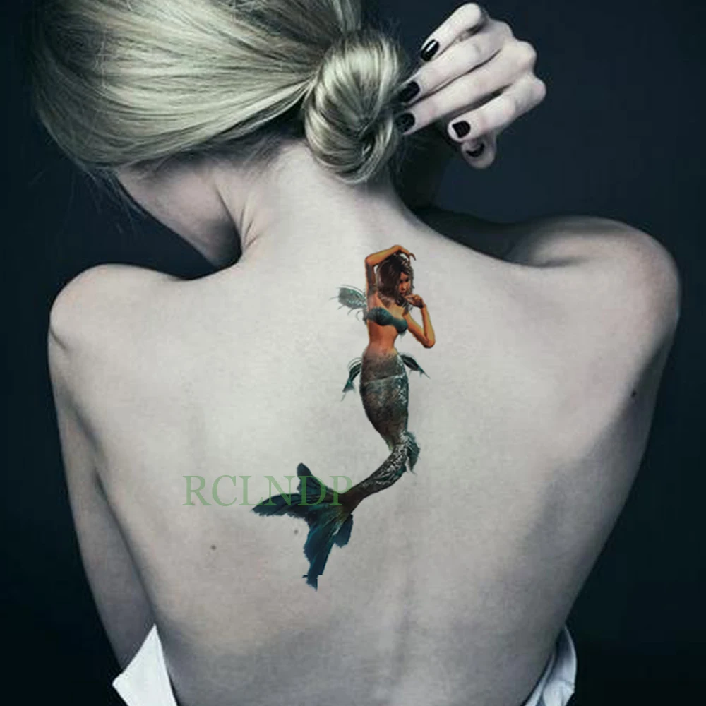 Водостойкая временная татуировка наклейка Русалка тату стикер s флэш-тату поддельные татуировки для женщин