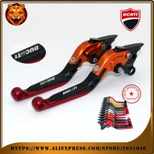 Para DUCATI MS4 MS4R 996/998/B/S/R ST4/S/ABS GT1000 S2R 1000 BLAC VERMELHO Ajustável Folding Extensível Embreagem Do Freio Da Motocicleta Leve