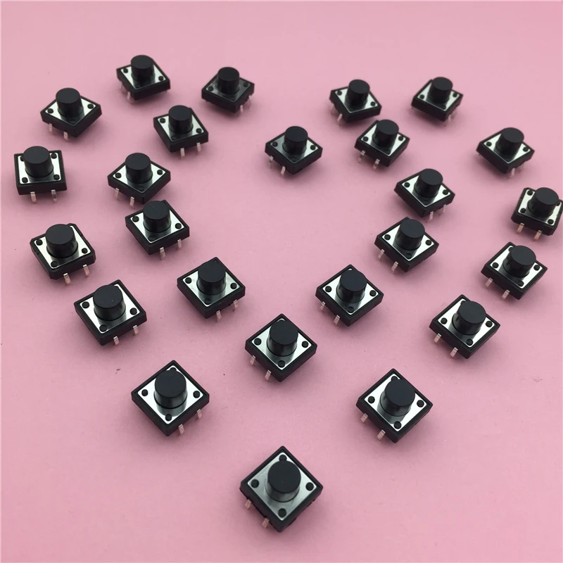 

30pcs/lot 12x12x8MM 4PIN G85 Tactile Tact Push Button Micro Switch Self-reset New DIP Top Copper Russia