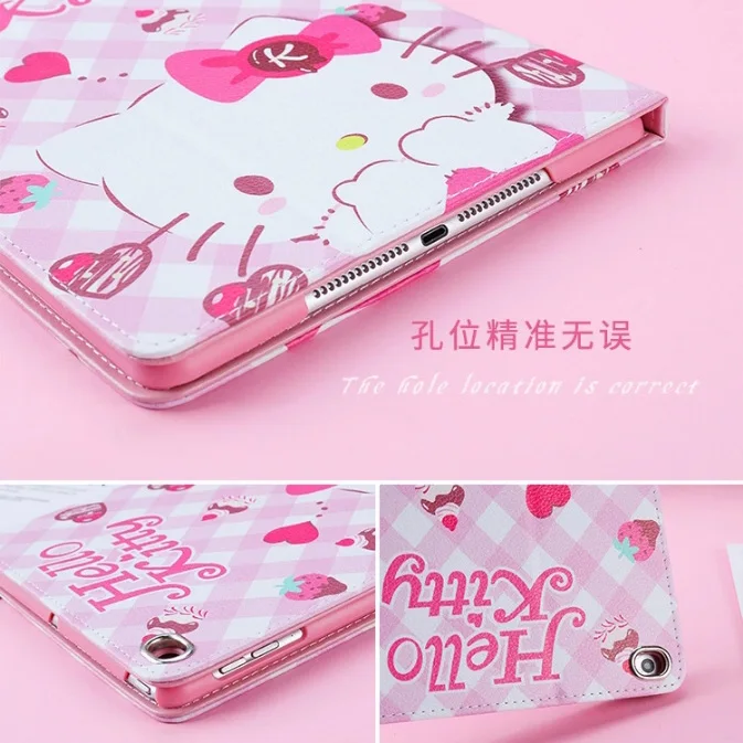 Роскошный ультра тонкий чехол-подставка hello kitty для ipad 2 3 4 air1 2, чехол с функцией автоматического сна и пробуждения, чехол для mini12345 для нового ipad 9,7