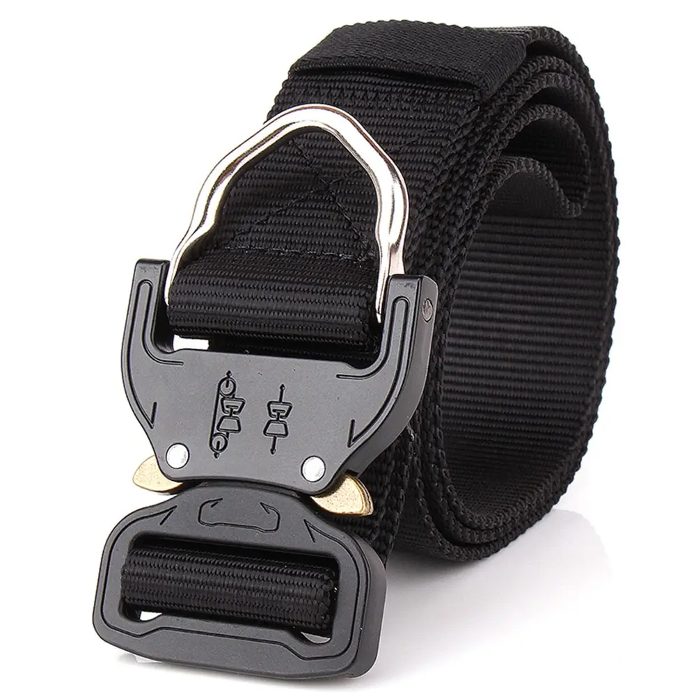 Lixada Tactical Belt Adjustable Tactical Nylon Military Tactical Belts Waist Belt Heavy Duty Training Waist Belt Hunting