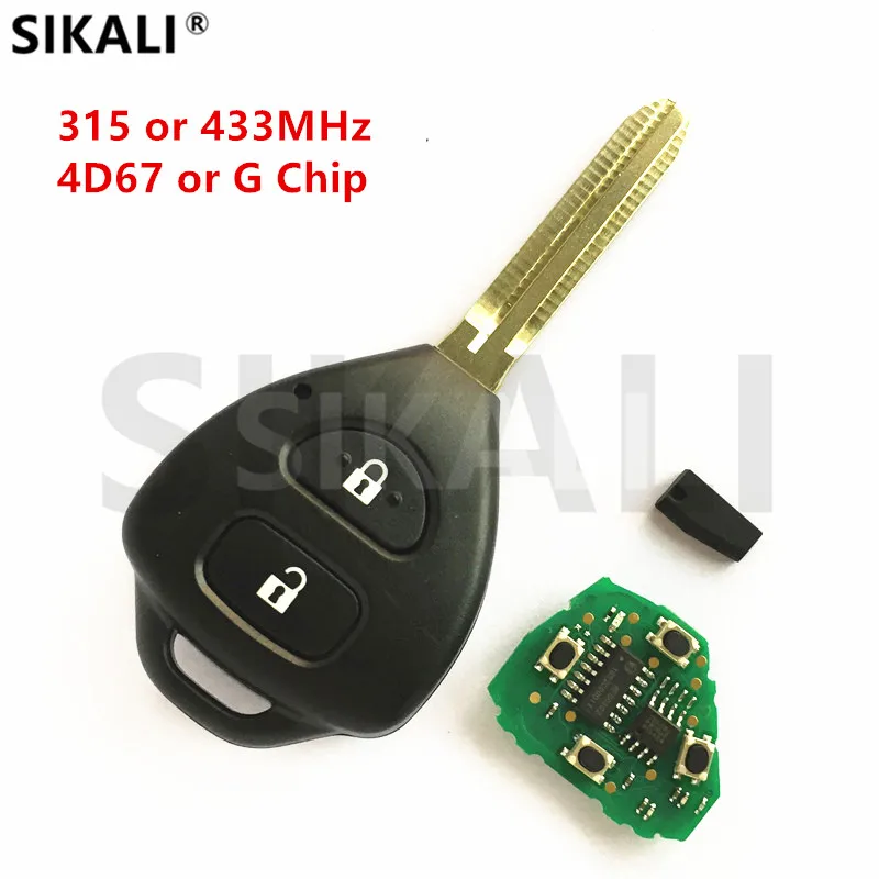 SIKALI Remote Key Keyless Entry for Toyota Camry Corolla Prado RAV4 Vios Hilux Yaris Car 315MHz