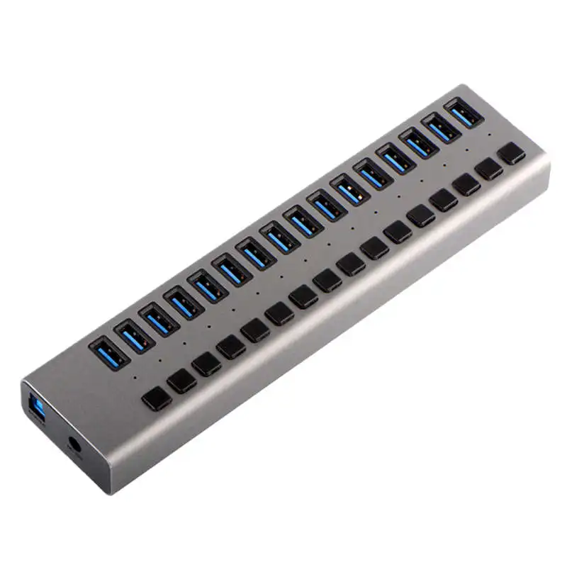

Acasis Usb Hub 3.0 High Speed 16 Port Usb 3.0 Hub Splitter On/Off Switch With 12V 6A Power Supply Cord For Macbook Laptop Pc