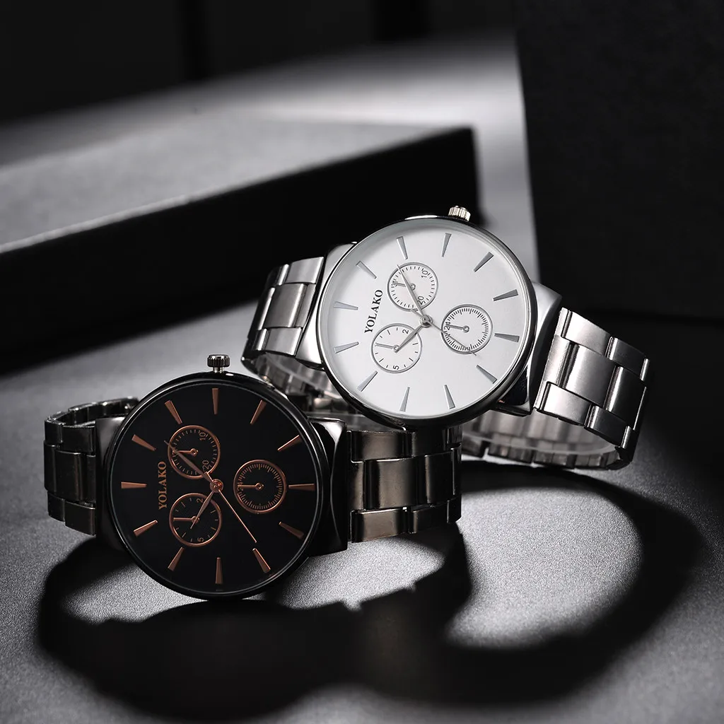 

Men's Quartz Stainless Steel Band Newv Strap Watch Analog Wrist Watch formal Business Leisure Party decoration Gift for mAN