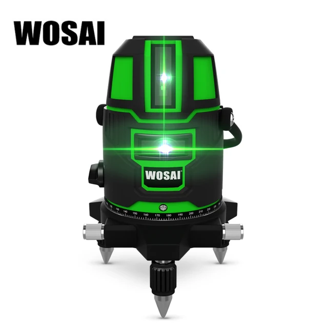 Cheap WOSAI Green Laser Level 5 Lines 6 Points Laser Level Automatic Self Leveling 360 Vertical&Horizontal Tilt & 532nm Outdoor Mode Cheap WOSAI Green Laser Level 5 Lines 6 Points Laser Level Automatic Self Leveling 360 Vertical&Horizontal Tilt & 532nm Outdoor Mode