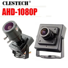 Супер маленькая AHD мини камера видеонаблюдения sony imx323 1080P 2.0MP металлическая камера видеонаблюдения микро видео монитор с кронштейном