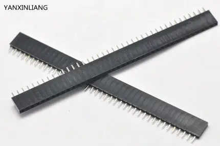 10PCS Pitch 2.54mm 40 Pin Stright Female Single Row Pin Header Strip PCB Connector 10 pair 40 pin 2 54mm male female sil socket row strip pcb connector
