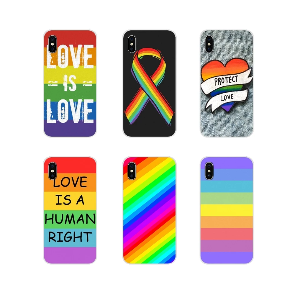 

Soft Transparent Case Cover Gay Lesbian LGBT Rainbow Pride Art For Huawei P Smart Mate Honor 7A 7C 8C 8X 9 P10 P20 Lite Pro Plus