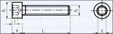 500 шт./лот DIN912 M2.5* 5 из нержавеющей стали шестигранный торцевой ключ чашки головкой цилиндрической головкой в полоску винт микро винт