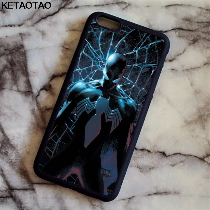 KETAOTAO Venom Спайдермен злодей Marvel чехлы для телефонов iPhone 4S 5C 5S 6S 7 8 Plus XR XS Max XCase Мягкий