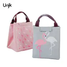 Urijk Oxford Insulated font b Bags b font for Lunchbox Flamingo Pattern Picnic font b Lunch