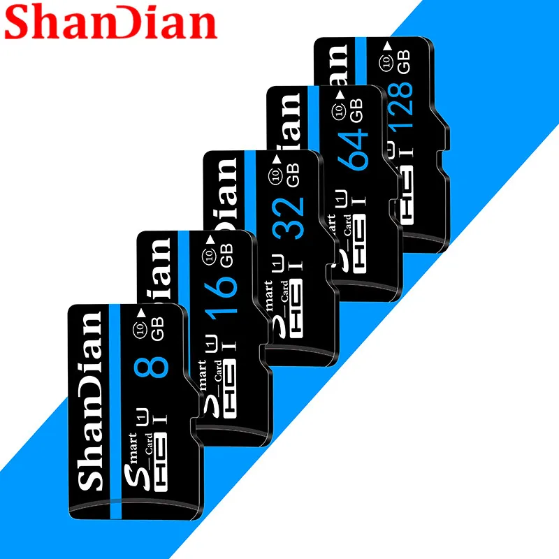 SHANDIAN Micro карта памяти 16 ГБ 32 ГБ класс 10 Microsd SD карта 64 ГБ 8 ГБ TF карта