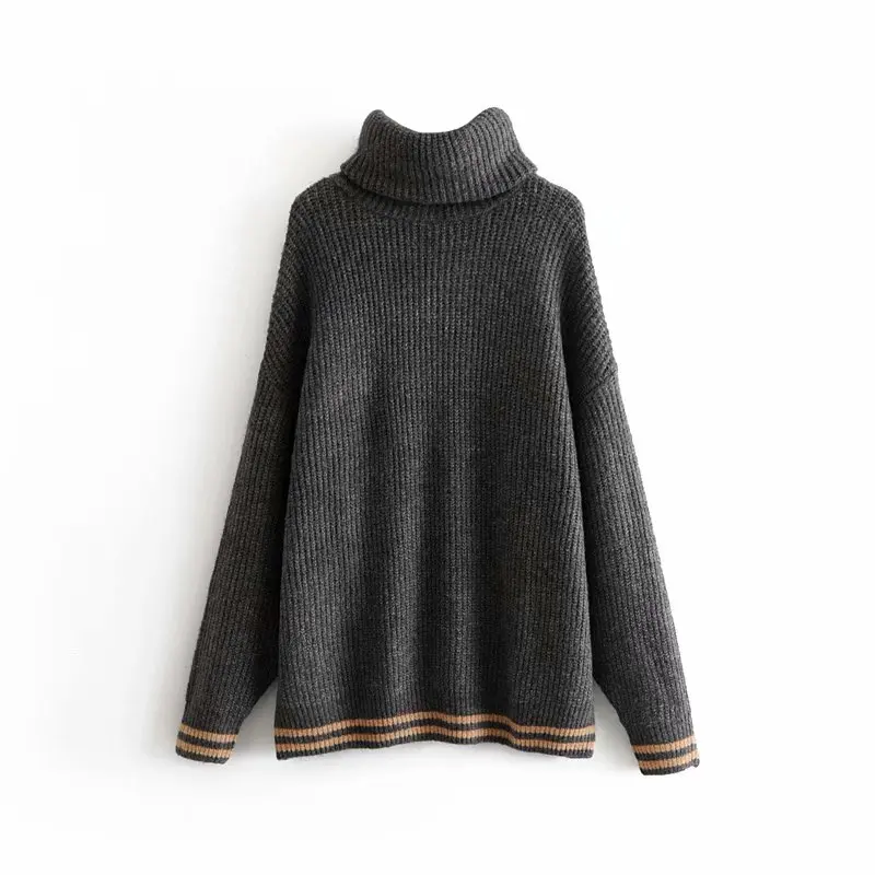 Vadim women turtleneck knitted loose sweater oversized warm thick long sleeve pullovers female casual chic tops HA086 Vadim women turtleneck knitted loose sweater oversized warm thick long sleeve pullovers female casual chic tops HA086