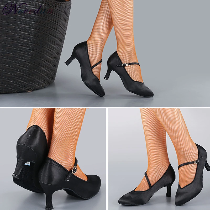 Bellos Zapatos de baile de salón con tacón Delgado 5,5 cm/6,5 cm/7,5 cm -  Bailongas