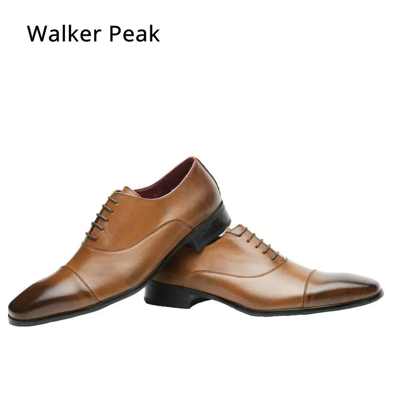 Men Business Dress Shoes Fashion Lace up Flats Genuine Leather Formal Office Loafers Party Wedding Oxfords Shoes Male WalkerPeak цена Men Business Dress Shoes Fashion Lace up Flats Genuine Leather Formal Office Loafers Party Wedding Oxfords Shoes Male WalkerPeak цены онлайн