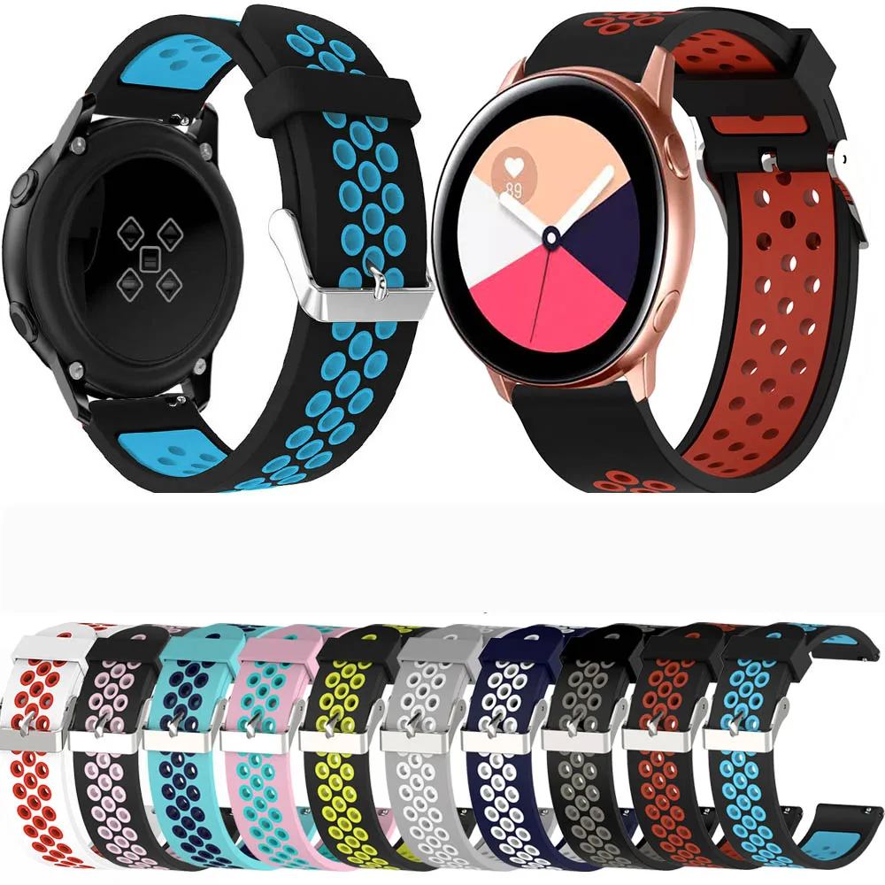 

Sport Rubber Quick Release Watch Band Replacement Silicone Strap 20mm For Samsung Galaxy Watch Active 42mm Gear Sport S2