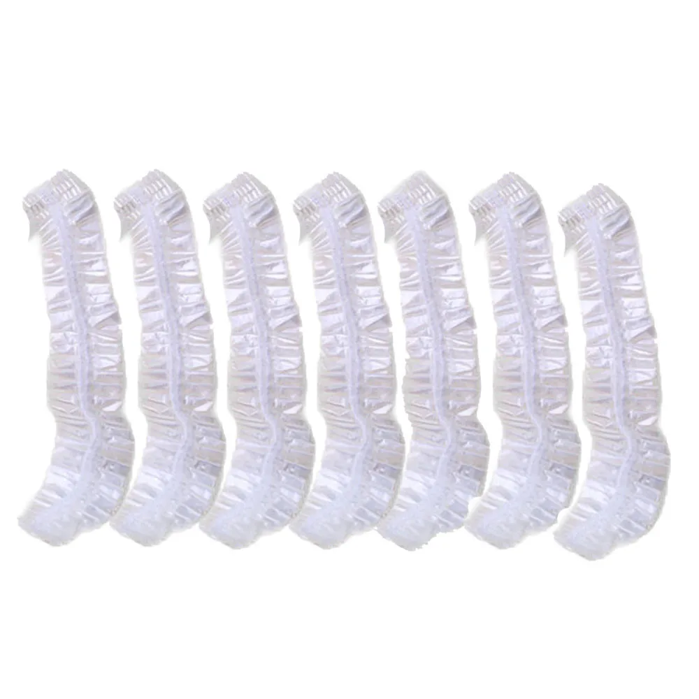 100 шт, женские и мужские прозрачные одноразовые пластиковые колпачки для ванной, одноразовые пластиковые водонепроницаемые и пылезащитные колпачки для душа# K11 - Цвет: C