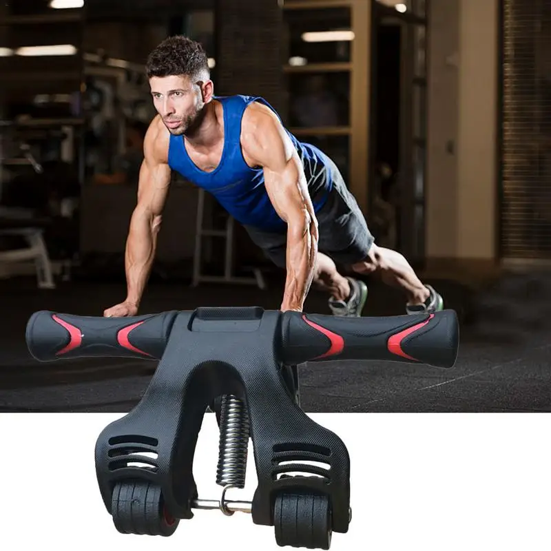 

Three-wheeled belly wheel spring folding abdominal muscle wheel Home Gym Roller for Core Training and Workout with Knee Pad