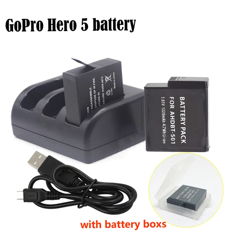 Prix pour 2 pcs gopro hero 5 batterie bateria hero5 gopro 5 batterie + 3-slot chargeur pour gopro go pro hero5 hero 5 caméra AHDBT-501 Prix pour 2 pcs gopro hero 5 batterie bateria hero5 gopro 5 batterie + 3-slot chargeur pour gopro go pro hero5 hero 5 caméra AHDBT-501