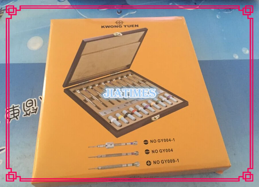 1 Set Quality 10pcs Watch Screwdriver Set in Wooden Box for Watch Repairers and Watch Hobbyists