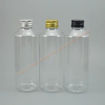 

300ml clear PET bottle with many colors aluminum lid(thread).essential oil/liquid/moisturizer/facial water container