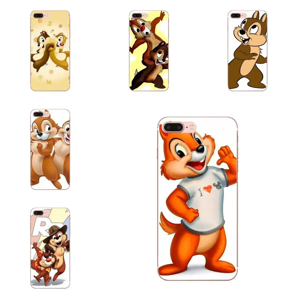 

For Samsung Galaxy Note 2 3 4 5 8 9 S3 S4 S5 S6 S7 S8 S9 mini Edge Plus Tpu Soft Rubber Phone Case Chip 'n' Dale Chipmunks