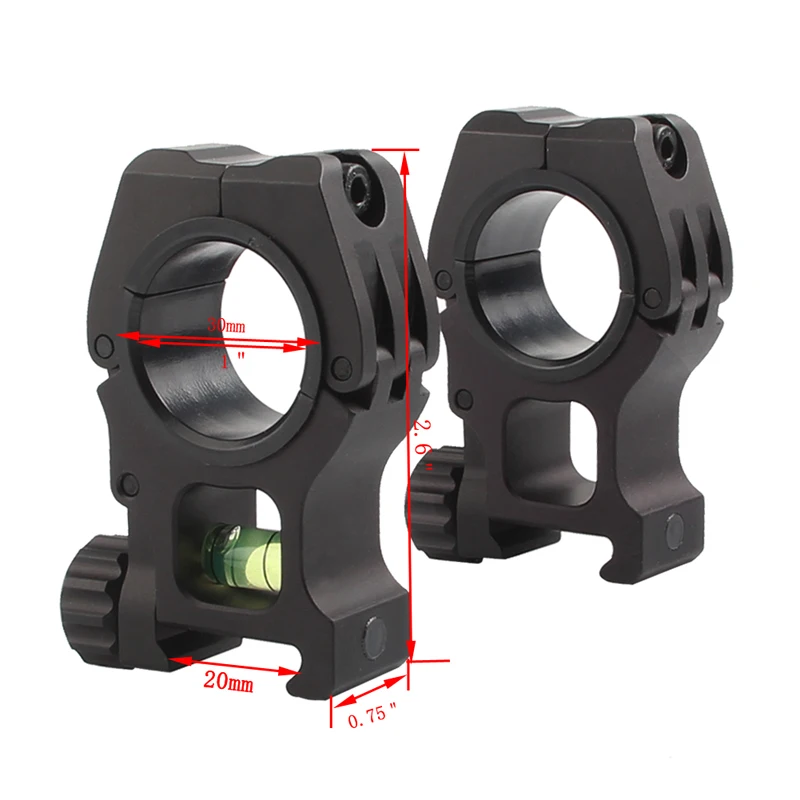 Tactical Airsoft M10 QD Separate Scope Mount Range Mount With Bubble Level For 20MM Picatinny Weaver Rail Hunting Accessory RL2-0034-09