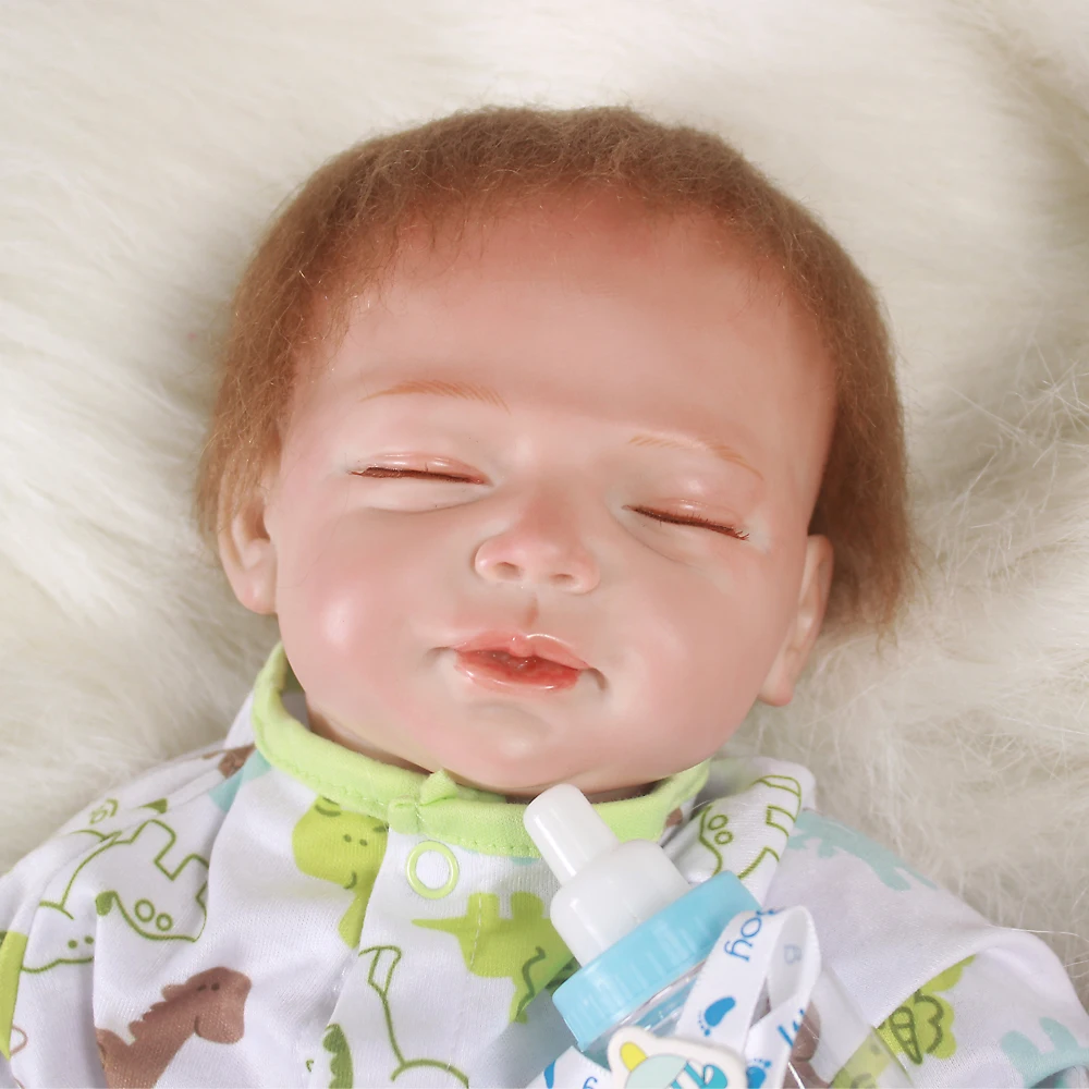 Reborn Sleeping Baby 20/'/'Handmade Lifelike Baby Boy Doll Silicone Vinyl Newborn
