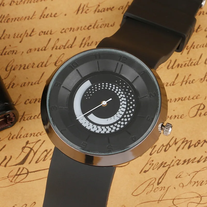 Unique Spiral Rotation Mens Watch Creative Turntable Dial Quartz Clock Leisure Style Rubber Strap Unisex Christmas Gifts ulzzang 2017 Fashion (11)
