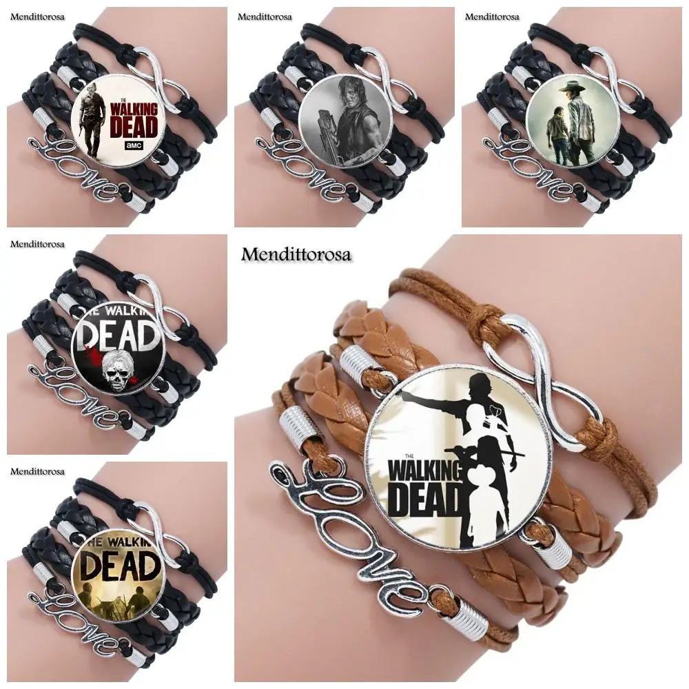 mendittorosa-dichiarazione-multistrato-bracciale-in-pelle-nera-marrone-braccialetto-fatto-a-mano-per-le-donne-gioielli-di-moda-the-walking-dead