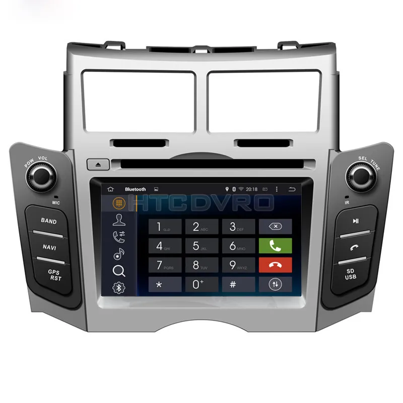 Excellent YMODVHT 6.2inch 4G Octa Core Android 9.0 7.1 Car DVD GPS for Toyota Yaris 2005-2007 2008 2009 2010 2011Black/Silver Radio Stereo 18